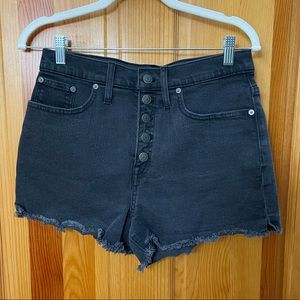 Madewell Denim Shorts Black/Dark Gray Wash Size 28